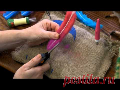 How to Make a Needle Felted Feather by Sarafina Fiber Art