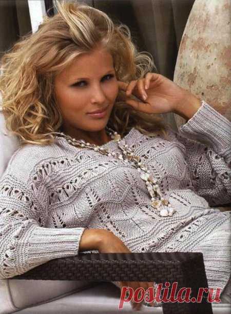 Вязаный пуловер » Сайт "Ручками" - делаем вещи своими руками