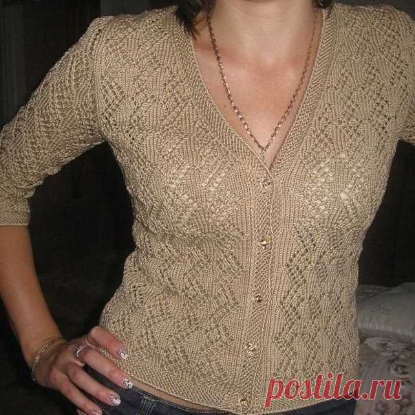 Ажурная кофточка (Вязание спцами) — Журнал Вдохновение Рукодельницы