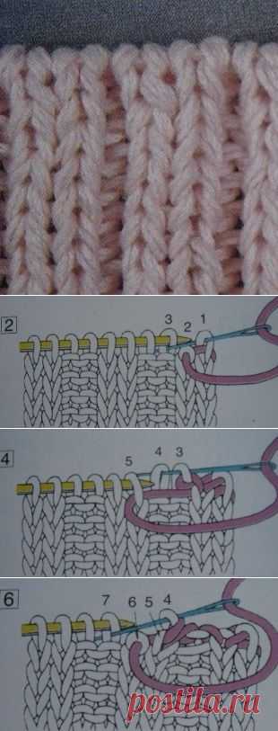 Как закрыть резинку спицами