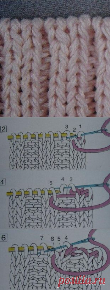 Как закрыть резинку спицами