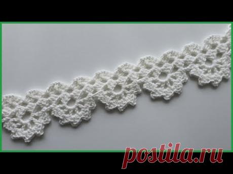 Ажурное ЛЕНТОЧНОЕ КРУЖЕВО. Вязание крючком мастер-класс / How to Crochet Lace Tape Ribbon