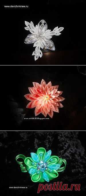 Блоги@Mail.Ru: Канзаши (kanzashi) - цветок из ткани. МК