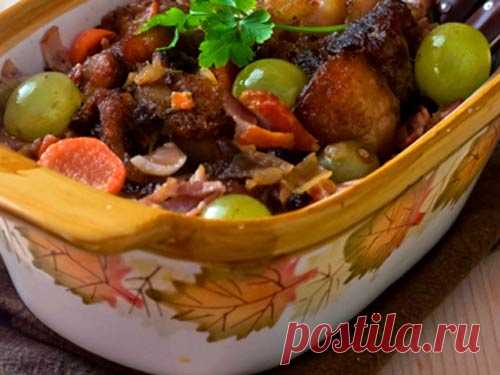 Рагу из бычьих хвостов с виноградом - Ragout de queue de boeuf aux raisins