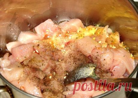 Салат слоями с курицей