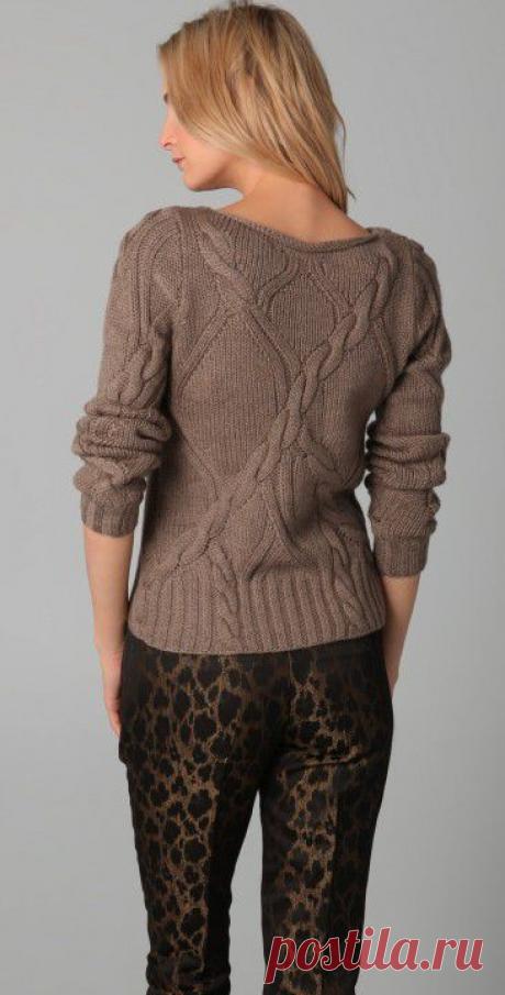 (+1) тема - История одной вещи - джемпер "Крещение косами" спицами | РУКОДЕЛИЕ