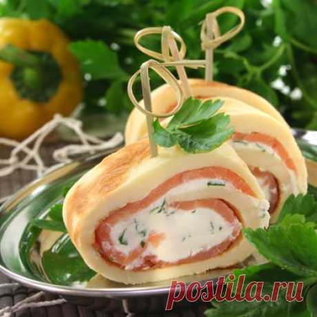 Блинчики с копчёной форелью рецепт с фото
