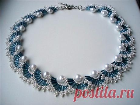 Ожерелья из бисера и бусин. Схемы плетения.