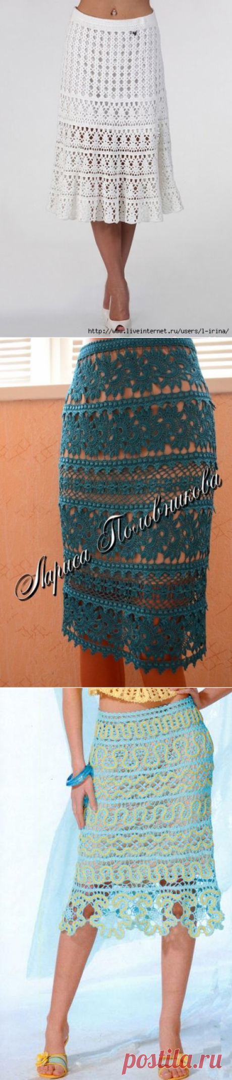 Костюмы, юбки крючком 114