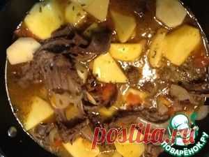 Зайчатина, тушенная с овощами - кулинарный рецепт