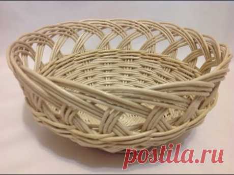#24 Мастер-класс от А до Я Корзинка с ажурной загибкой. DIY. Basket with openwork top. ENG SUBS. - YouTube