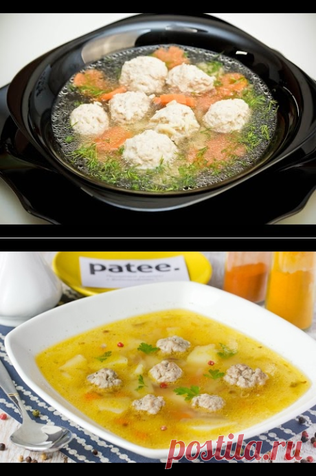 Суп с фрикадельками на курином бульоне. Куриный суп с фрикадельками. Быстрый суп. - YouTube