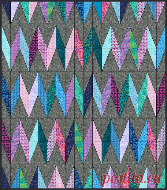 Что-то одевает Одеяло: Chevy - Free Quilt Pattern - Layer Cake