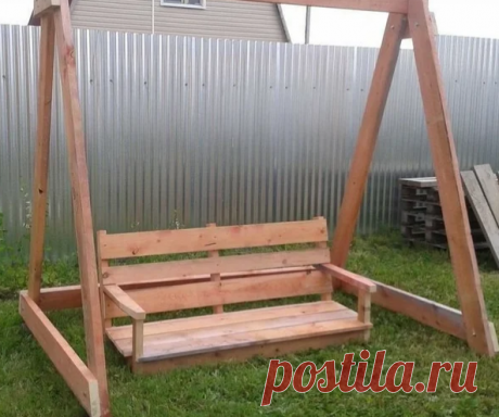Деревянные качели своими руками / Я - суперпупер