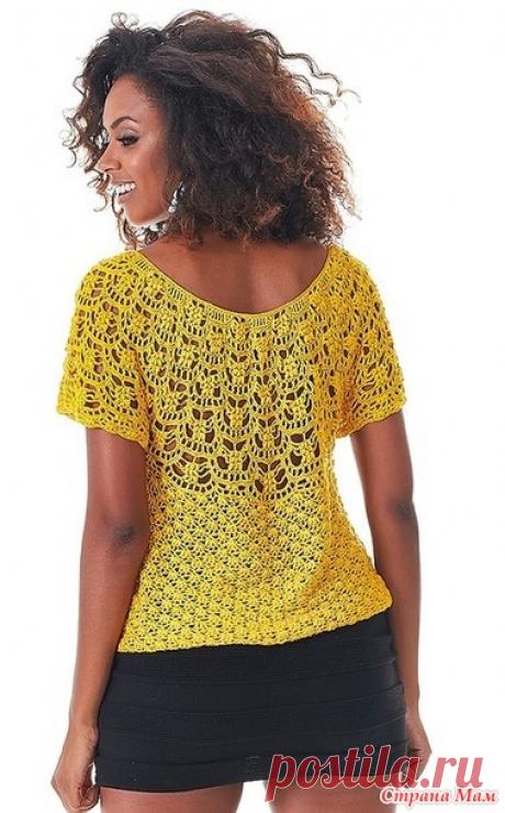 Ажурная кофточка "Канарейка" - Все в ажуре... (вязание крючком) - Страна Мам