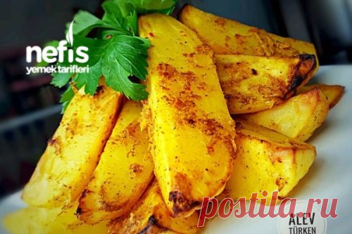 Pratik Harika Soslu Fırında Patates Dilimi - Nefis Yemek Tarifleri