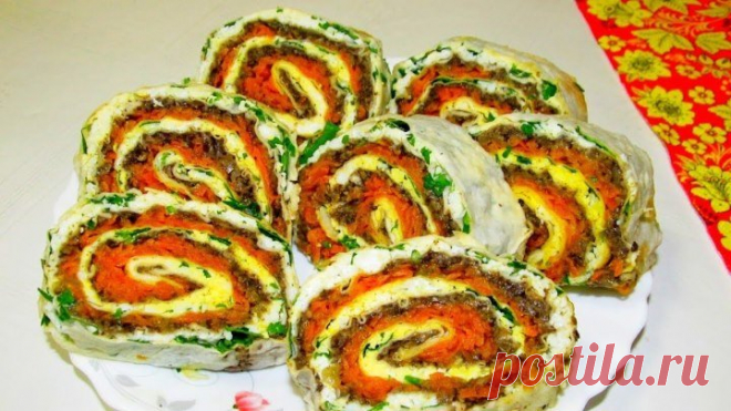 Рулет из лаваша с изумительной начинкой