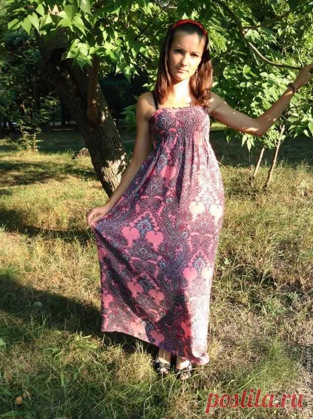 Как сшить летний длинный сарафан без построения выкройки!!