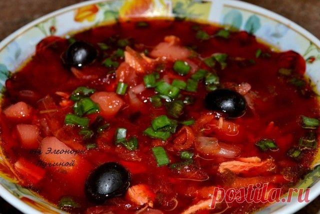 Борщ из запечёной свеклы