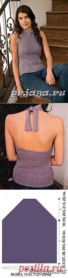 Топы на завязках спицами