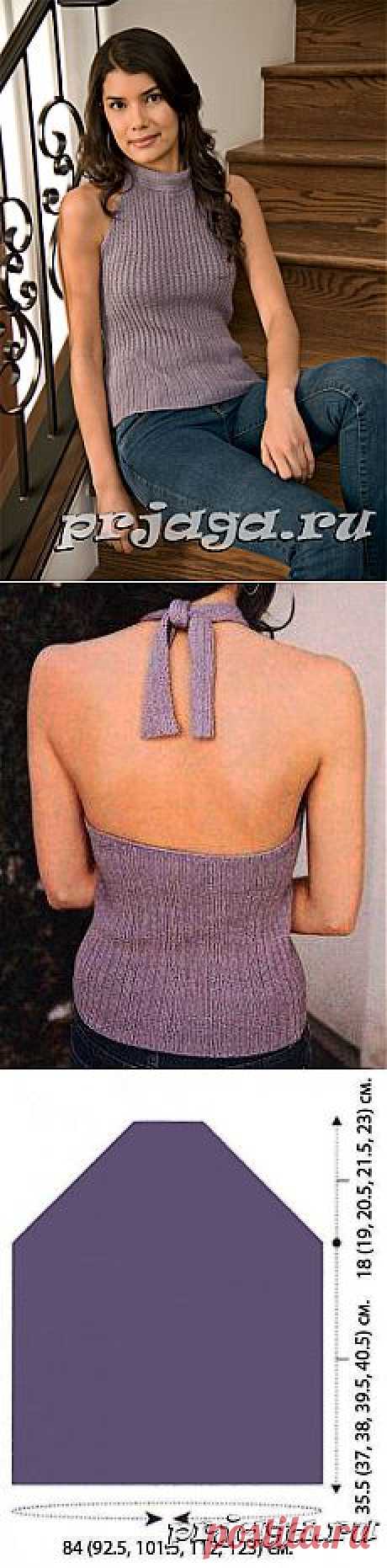 Топы на завязках спицами