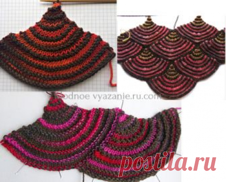 Мастер-класс узора спицами *Чешуя дракона* в технике пэчворк - Modnoe Vyazanie ru.com