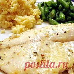 Рецепт: Запечённая рыба с соусом из белого вина - все рецепты России