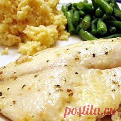 Рецепт: Запечённая рыба с соусом из белого вина - все рецепты России