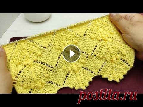 Настоящая находка! Отличный узор, который все искали. Ажурный узор спицами #ажурныйузор, #ажурныйузорспицами, Подпишись. Спасибо....