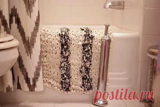 ДЕЛАЕМ КОВРИК В ВАННУЮ СВОИМИ РУКАМИ