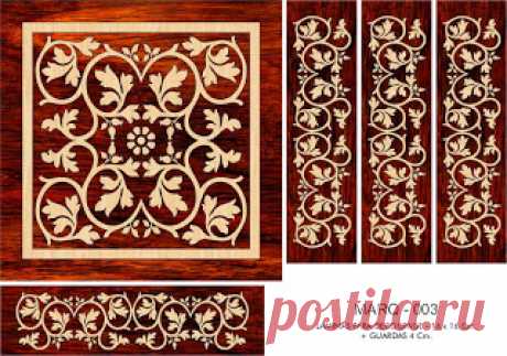 LAMINAS PARA DECOUPAGE DECOPAPER: LÁMINAS FALSA MARQUETERÍA 16x16 CM. + GUARDAS (1)