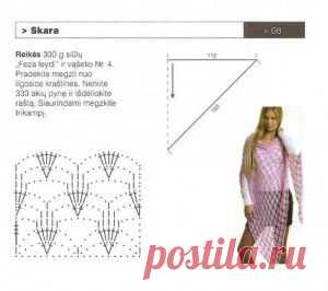 Розовая шаль |  Шали, палантины и шарфы