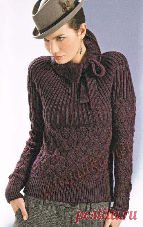 Пуловер с круглой вставкой 333*Creations 10/11 ( Бержер )