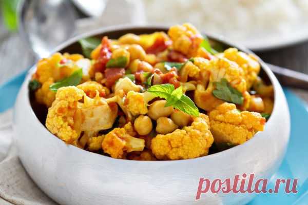 Постное рагу из цветной капусты Вкусные рецепты