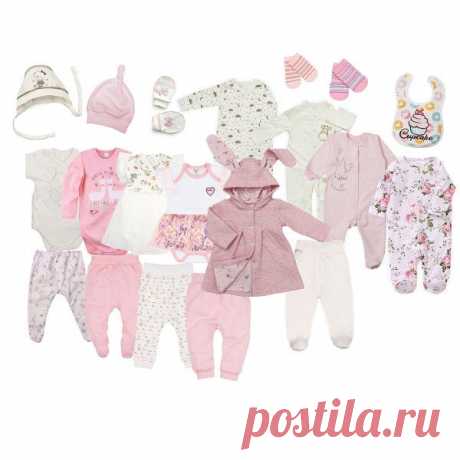 Подарочный комплект одежды для новорожденной девочки lollybox newborn LUXE girl