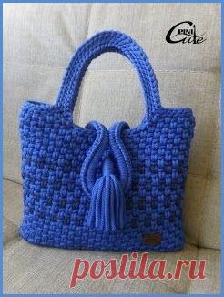 Схемы вязаных сумочек. Вязаные сумки