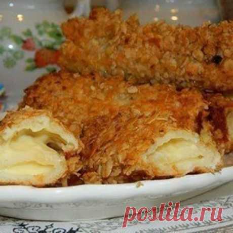 Ну ооочень вкусные горячие бутерброды-трубочки. Объедение!
