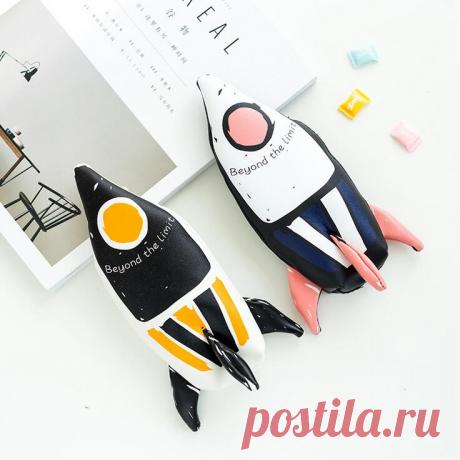 Творческий ракета за пределы pu пенал для хранения канцелярских органайзер Bag Школа канцелярских товаров купить на AliExpress