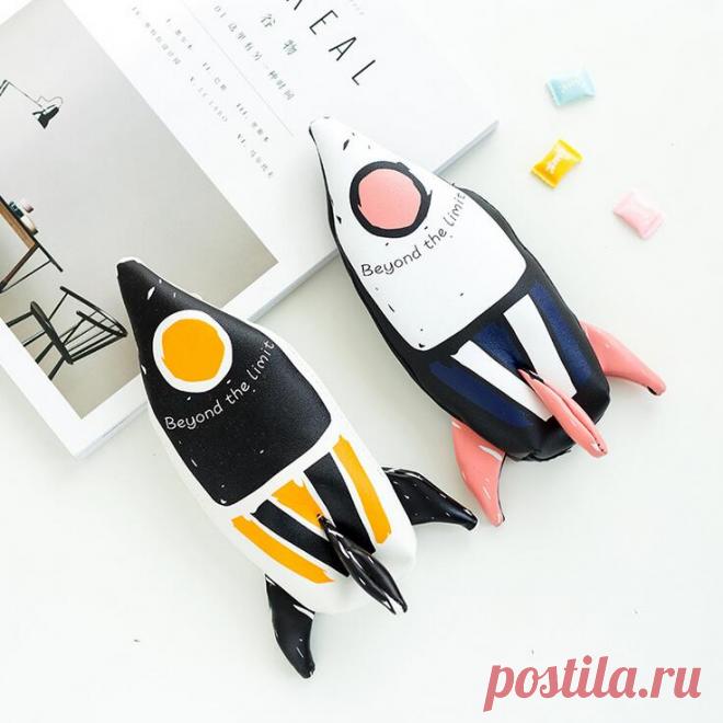 Творческий ракета за пределы pu пенал для хранения канцелярских органайзер Bag Школа канцелярских товаров купить на AliExpress