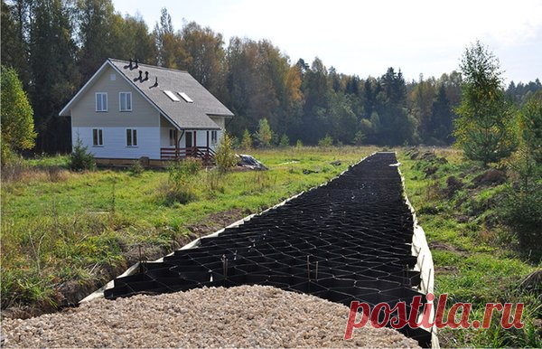 Георешетка для дачных дорожек, экопарковки, укрепления склонов, оврагов | ремонтдом | Яндекс Дзен