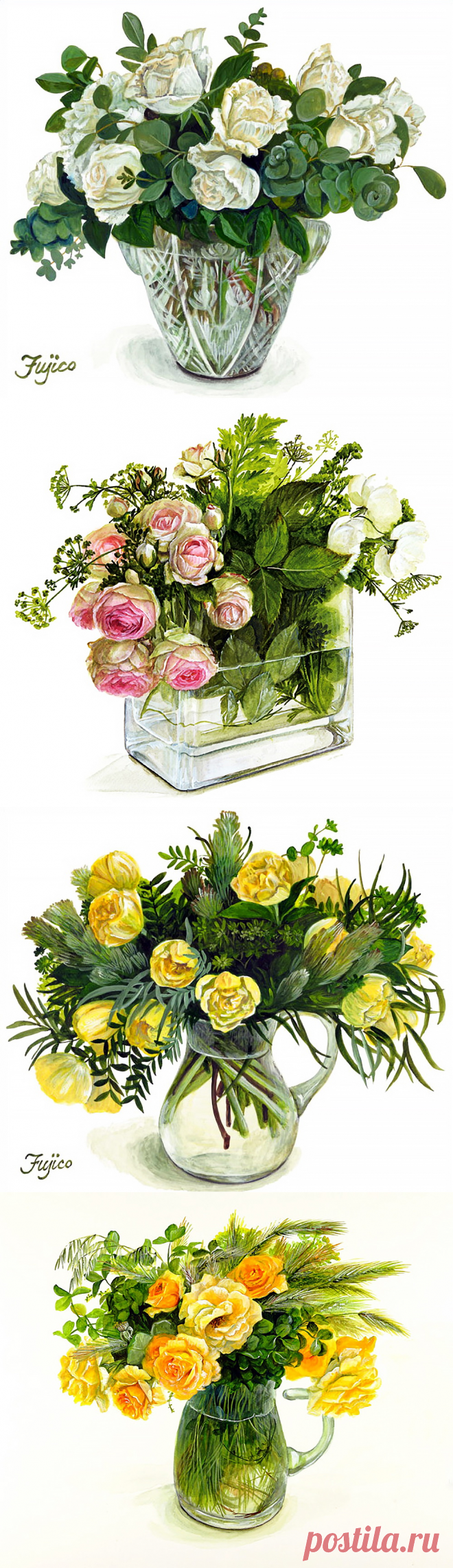 Художник Фуджико Хашимото (Fujico Hashimoto) 