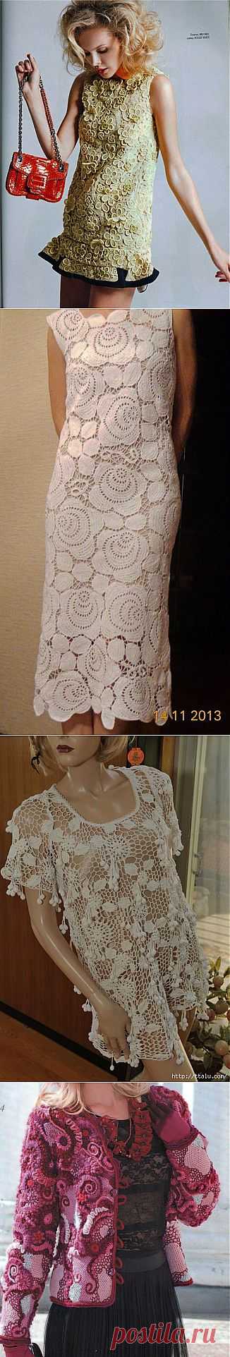 Модели ирландским кружевом. Подборка 58.