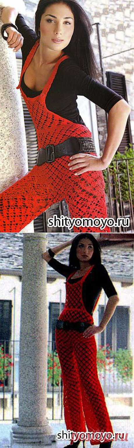 Красный комбинезон, связанный крючком. Описание и схемы вязания бесплатно/Для детей/Вязание/Статьи / Шитье, вязание, рукоделие, бисероплетение