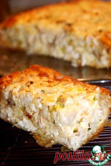 Греческий деревенский пирог с курицей - кулинарный рецепт