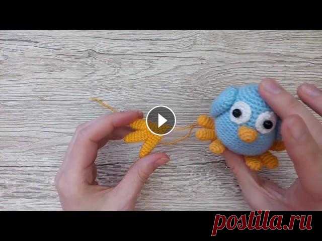 Как связать крючком лапки для амигуруми птички ЧипЧик Pattern Схема Продолжение видео мастер класса по птичке Instagram Site Vk Facebook...