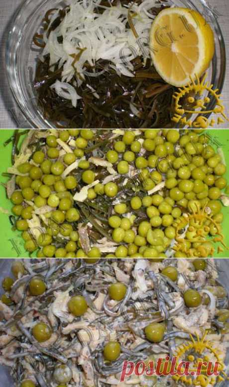 Кулинарный блокнотик для дочери - Салаты из морепродуктов - Салат с морской капустой и шпротами
