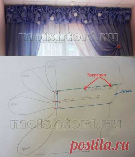 Ламбрекен буфы - гребешок | ШТОРЫ СВОИМИ РУКАМИ