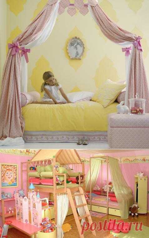 Кровать с балдахином для маленькой принцесы.
