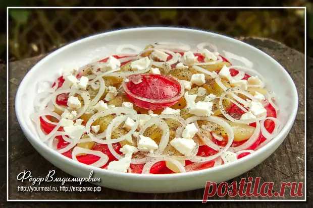 Салат из помидоров с запеченным перцем и брынзой - Будет вкусно - Медиаплатформа МирТесен