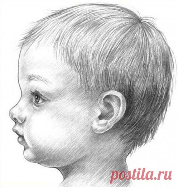 ​Рисуем голову младенца